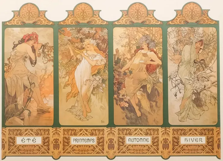 慕夏的「四季」組圖