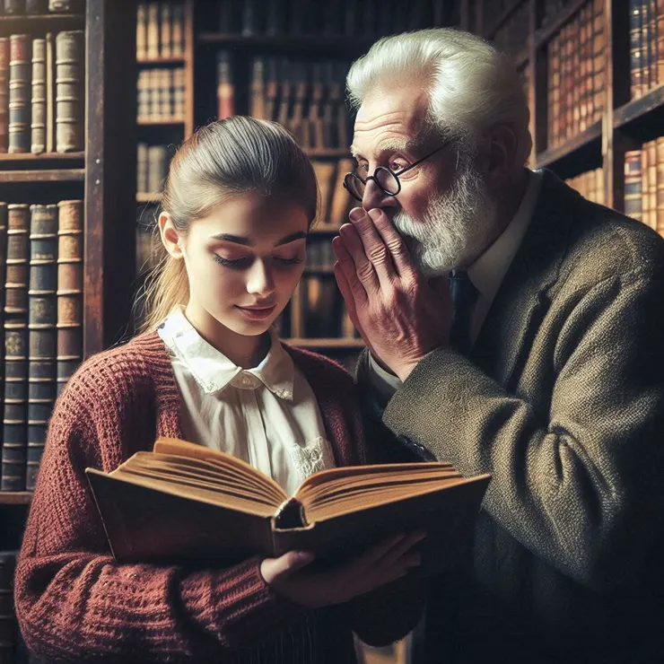 一位老師說不出口的話，被另一位老師代為說明了。(小昕咒語Bing繪圖)