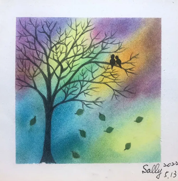 先想好希望呈現的畫面,挑選喜歡的顏色,運用漸層或融合的技巧,創造夢幻的色彩和浪漫的感覺。(圖 by Vina)