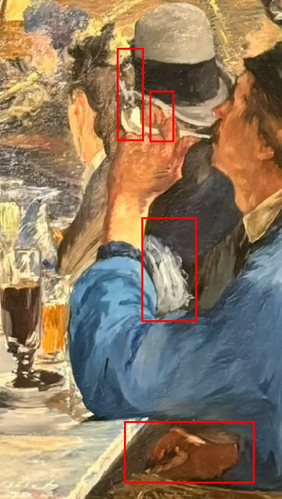 馬內 《音樂咖啡廳一角》局部細節賞析