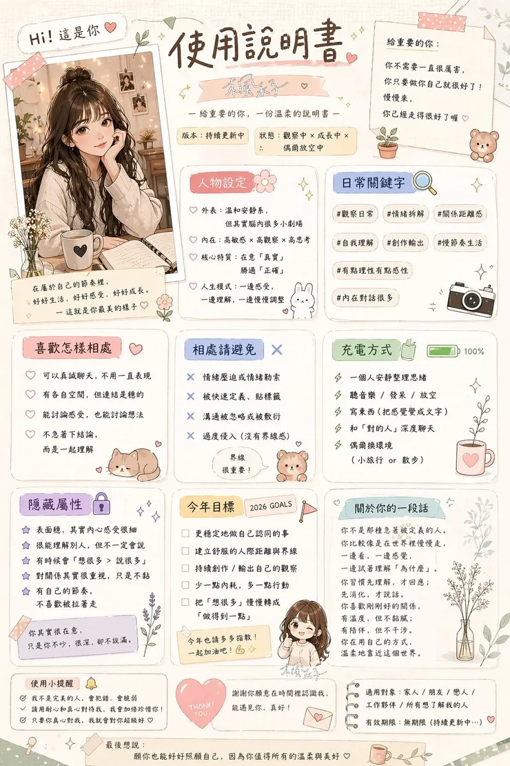 木風禾子｜使用說明書