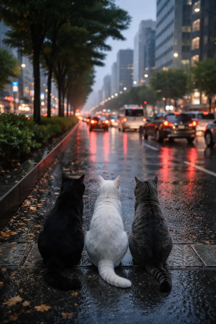 灰色、白色和黑色的身影