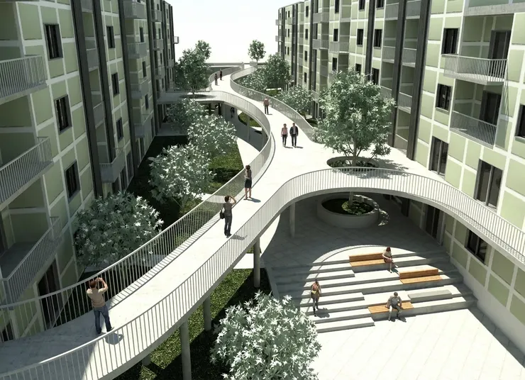 image to render AI input model for community building design