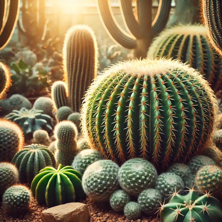 圓柱型、球形和叢生型仙人掌