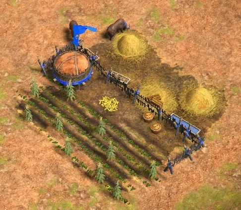 開局的拉橇建造農田除了能獲得較高的經驗值,還能畜養地圖上的牲畜動物。