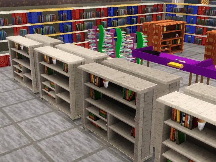 這些跟格子式的書架一樣高，此類書籍不怎麼多，不用太高的貨架。