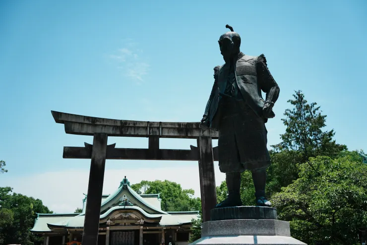 豐臣秀吉公 矗立於神社內
