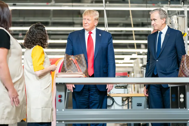 LVMH德州廠開廠，Bernard Arnault與川普合影