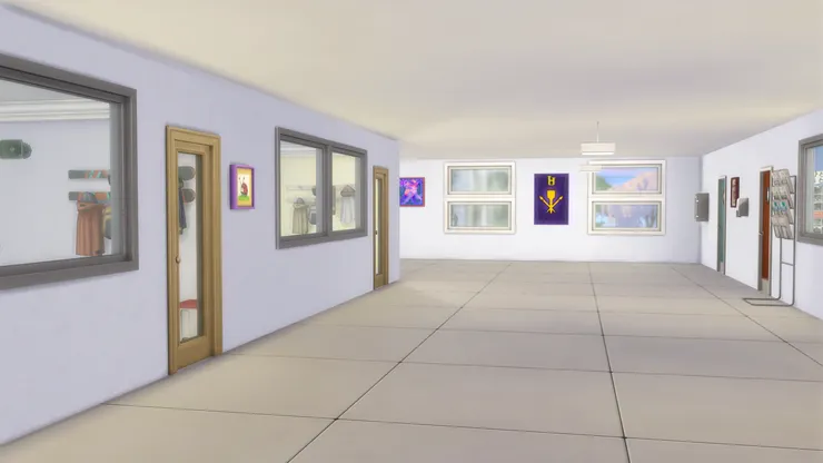 所有窗戶都大大的。