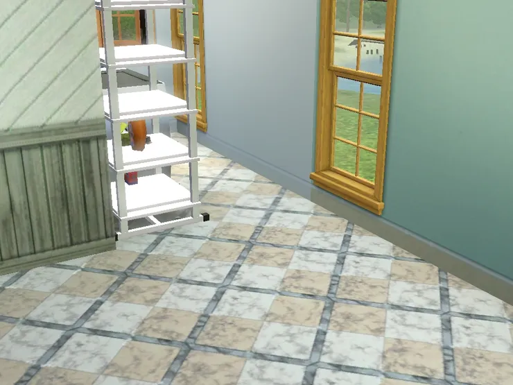 洗衣區跟樓梯空間不同，用了白色的牆，不想讓人注意。