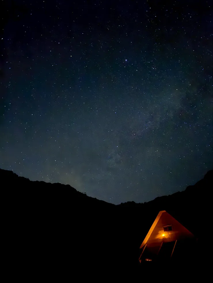 ▲南湖山屋的星空