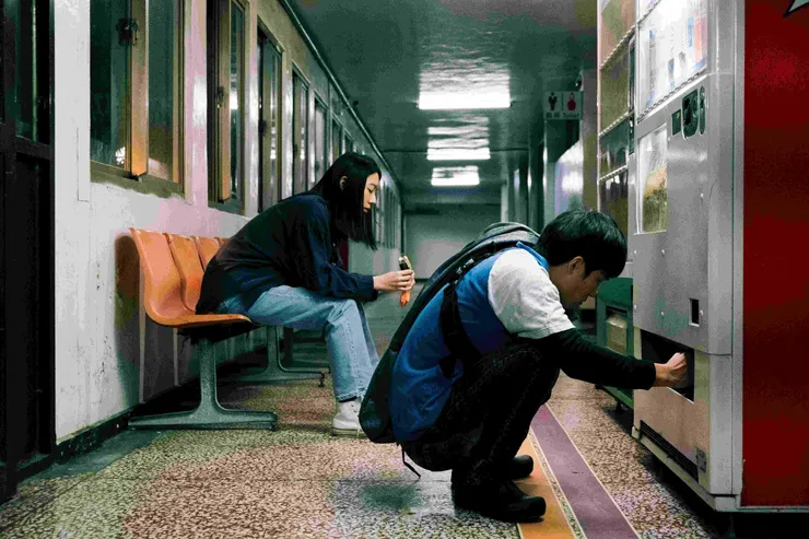 《送行》：「販賣機」那場戲