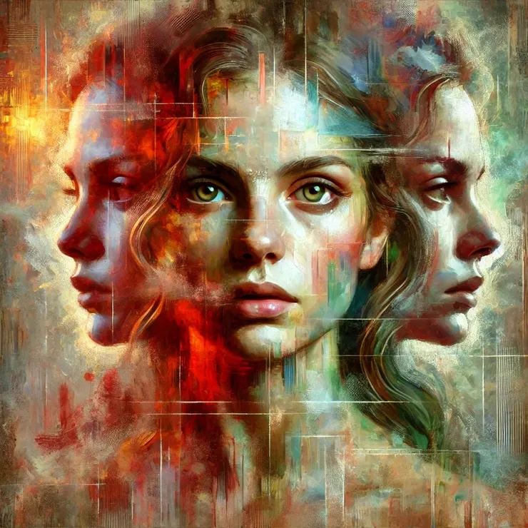 The orange glow around her eyes seemed alive, as though gazing back at her with a knowing that she couldn't yet fathom. Her breath slowed. What did the layers want to say?