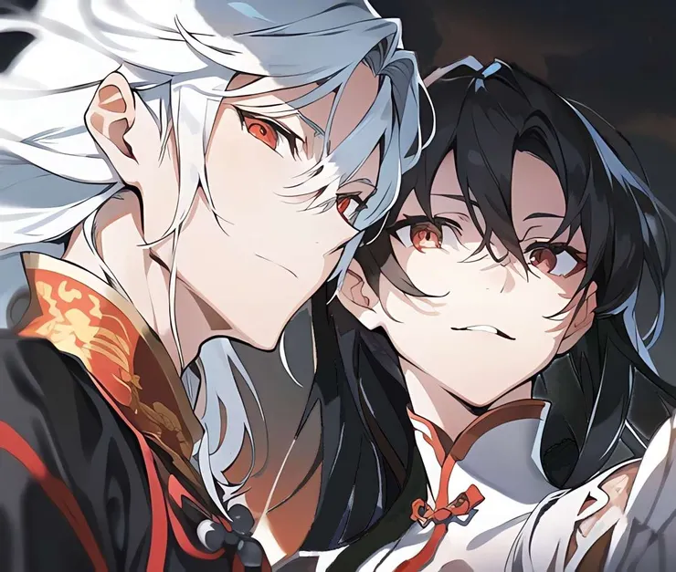 為了這張圖，我寫了他們互換衣袍的橋段。