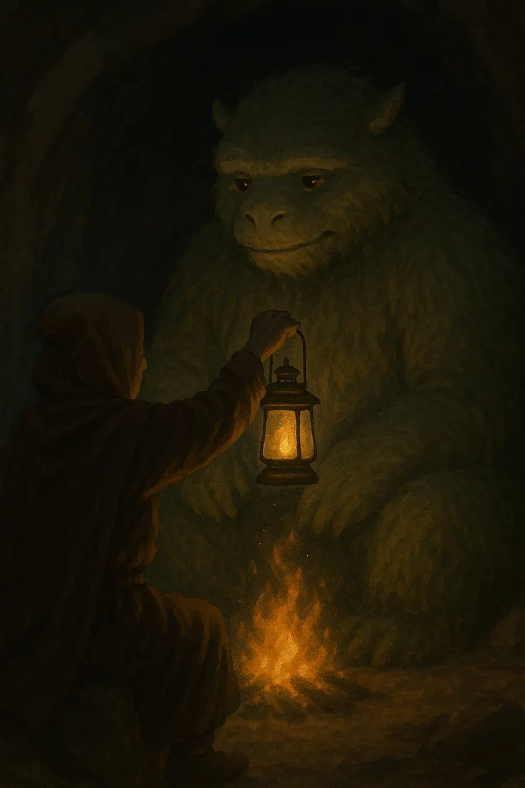 燈火與火光之間，有一道溫柔而清晰的界線。