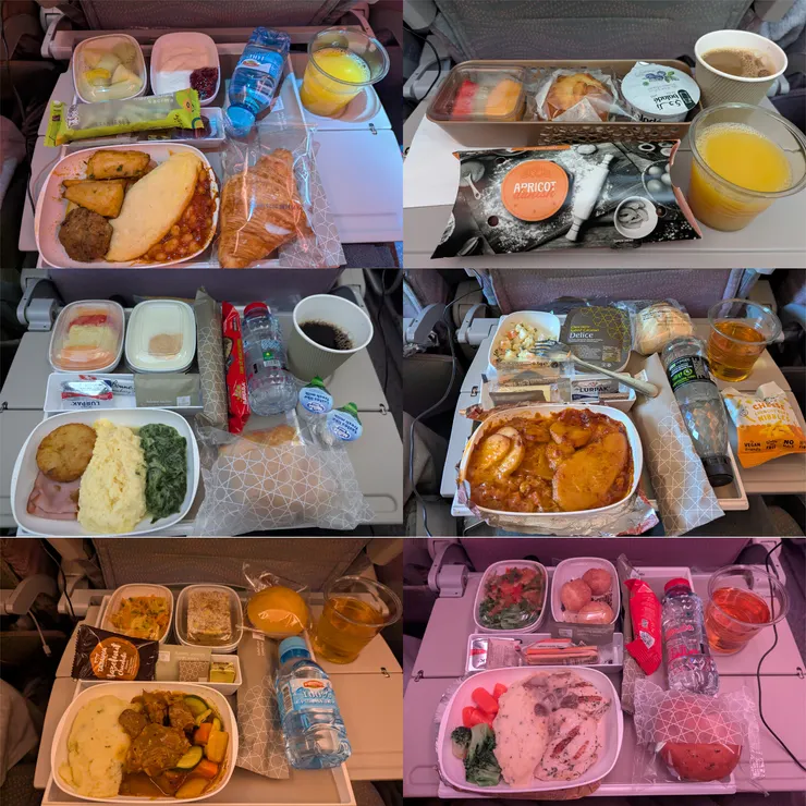 我很會吃飛機餐,除了最後一趟回台睡到斷片累到吃不下,其他每一頓飛機餐都吃個精光。