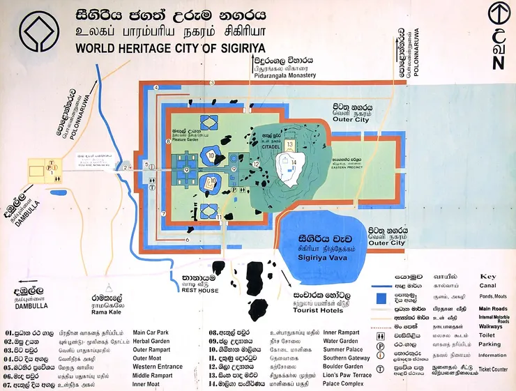 錫吉里耶考古遺址地圖。