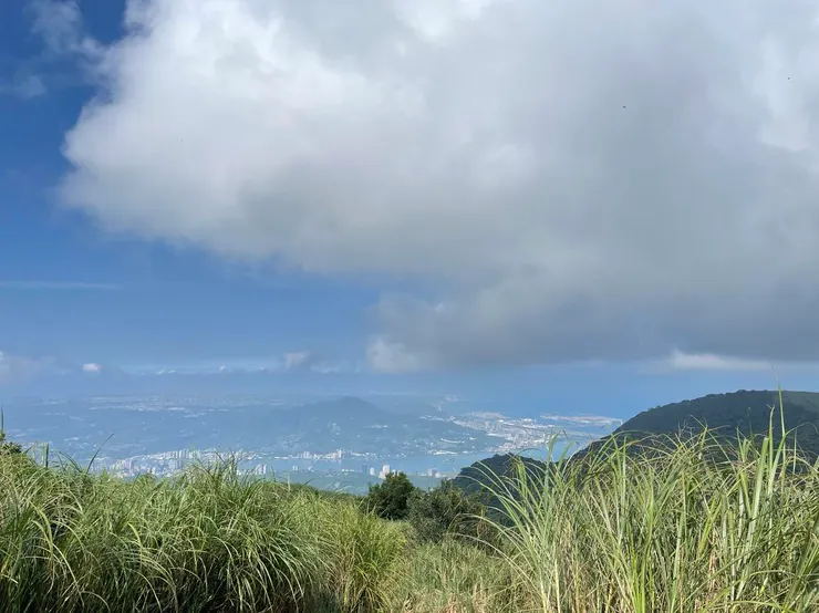 從大屯山頂往下拍 