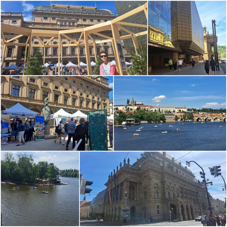 巧遇捷克加入歐盟20年紀念日...歐盟市集 推廣介紹各地觀光..玩遊戲還轉到了頭獎..哈 可惜不在當地 