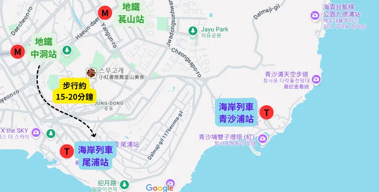 圖片為相對位置示意圖，並非確切位置