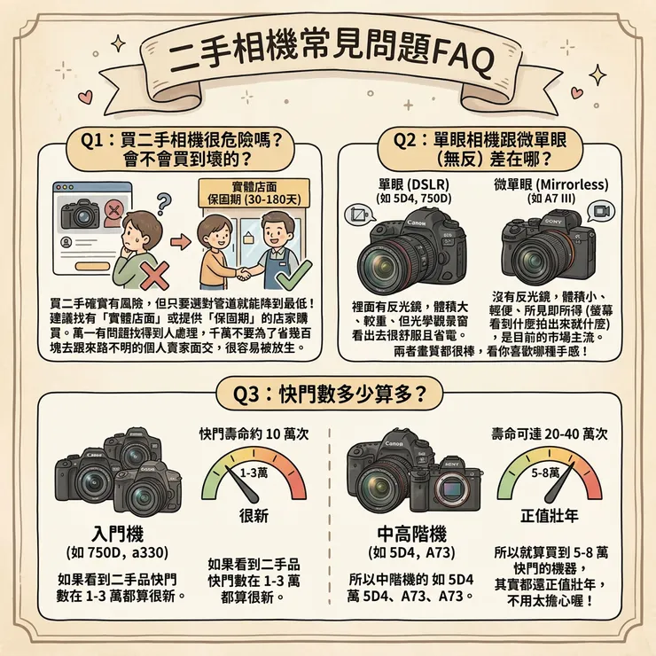 二手相機常見問題FAQ