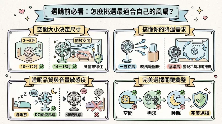 選購前必看：怎麼挑選最適合自己的風扇？