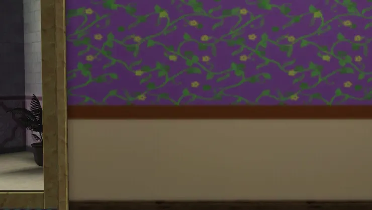 這房間又是用了鮮艷又花俏的壁紙，其實我很喜歡這種風格。