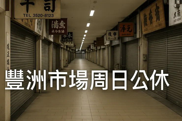 「豐洲市場周日公休」示意圖,非實際畫面!!