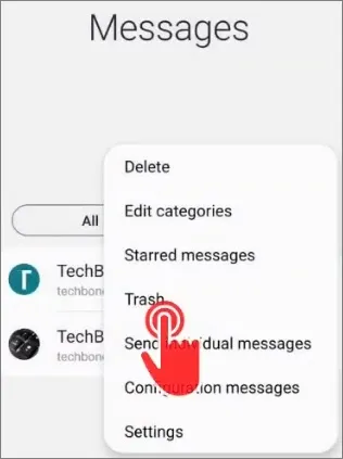 從簡訊垃圾桶恢復