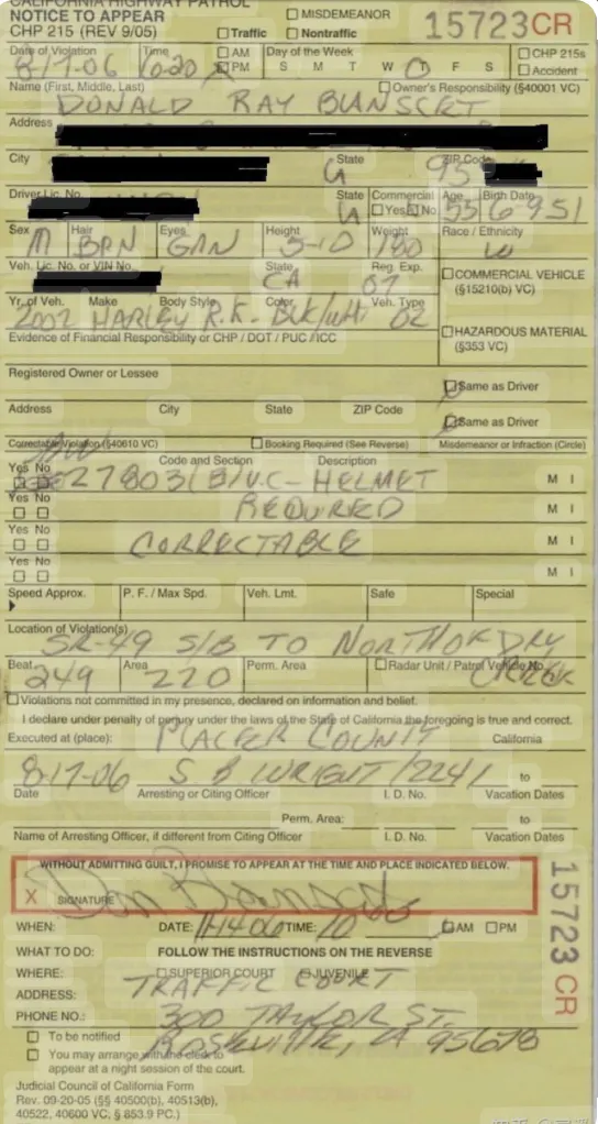 美國交通罰單。