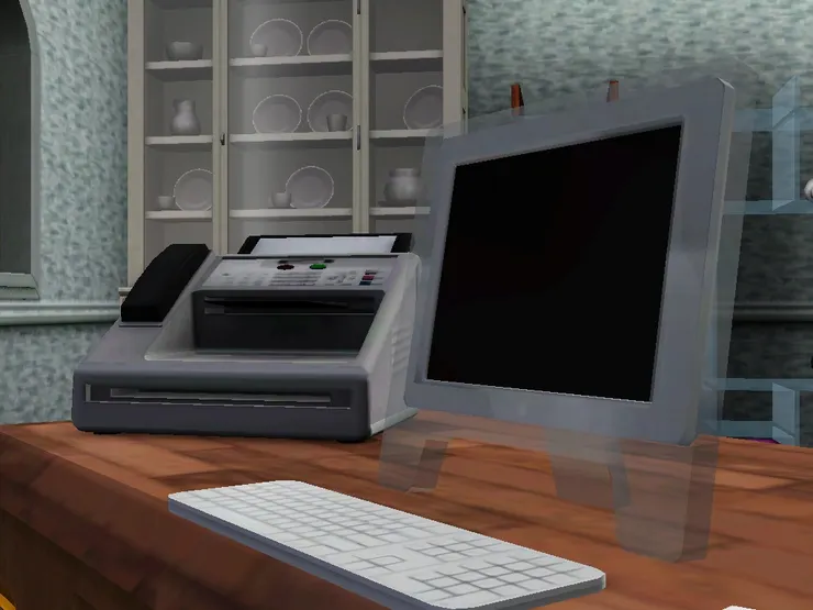 有傳真機(！)，現在當打印機用。