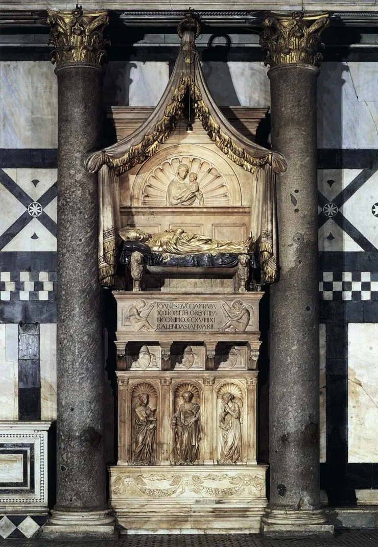 圖一：1424-28, Baldassare Cossa (John XXIII) 的陵寢, Baptistery, Firenze