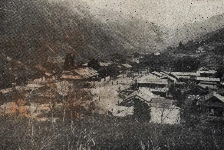 霧社事件爆發前的俯瞰霧社影像