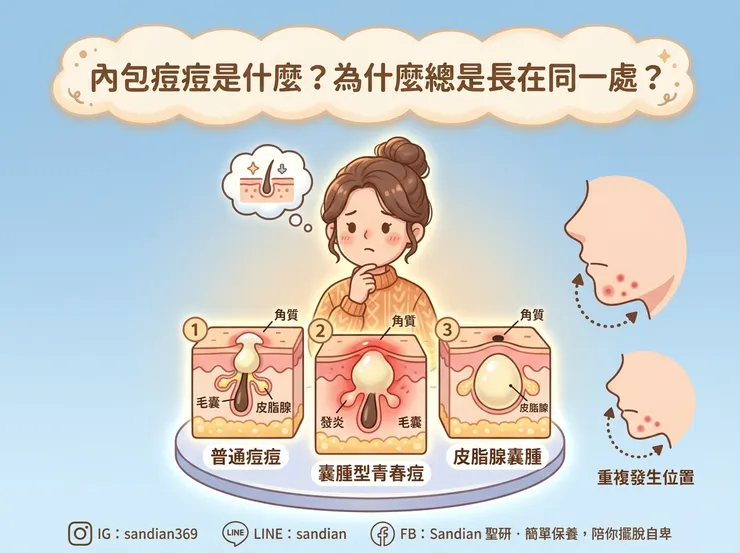 內包痘痘是什麼？為什麼總是長在同一處？ 