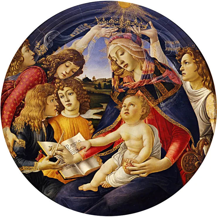 Sandro Botticelli, Madonna of the Magnificat, 1481, tempera on panel, Galleria degli Uffizi, Florence.