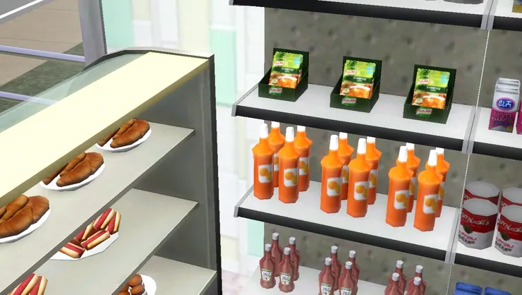 番茄醬最適合用來配熱狗，或者買瓶濃縮橙汁，這樣便有食品又有飲料了。