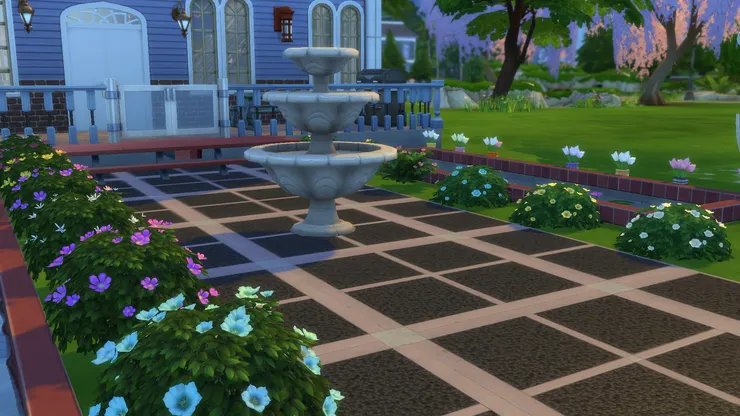 豪宅門口通常都有噴水池嘛。