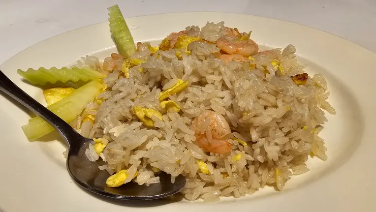 這是老爸請師傅不要加蔥和洋蔥的鮮蝦炒飯!這也好好味!