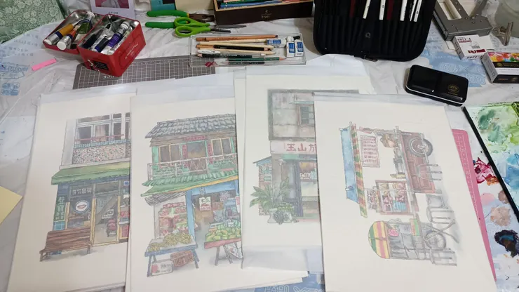 被打包中的孩子們(作品),準備進行高階掃描