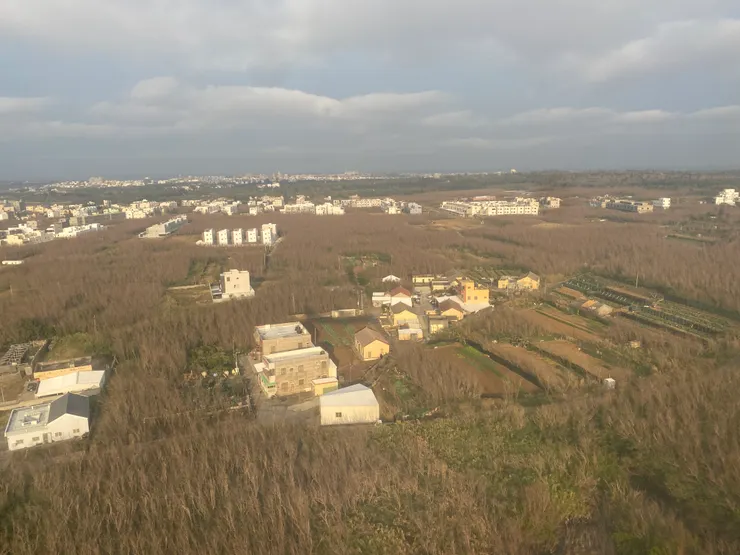 飛機上看到的澎湖村落