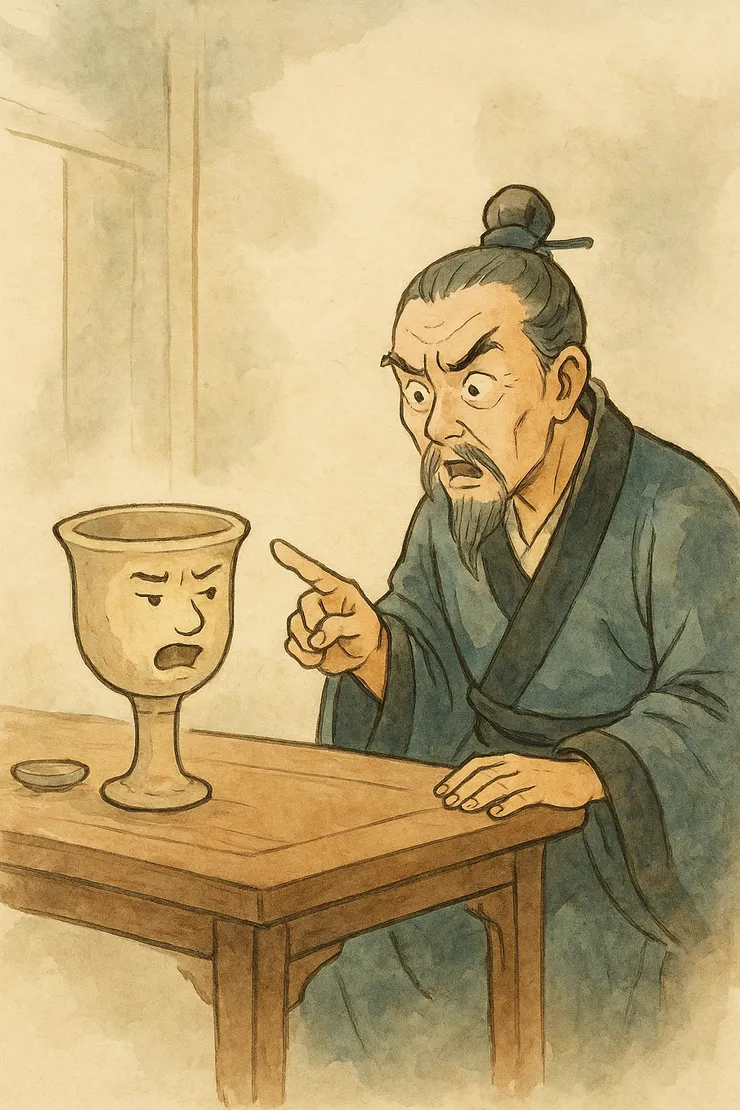 杯汝來前，老子今朝，點檢形骸。