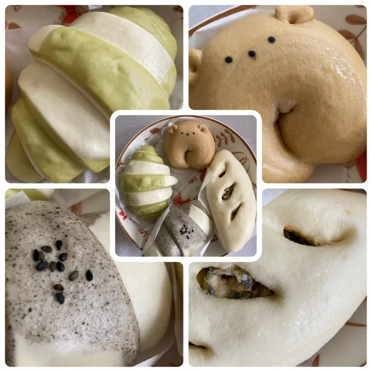 抹茶口味、黑糖口味、芝麻口味還有最新口味辣苦瓜鹹蛋!