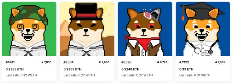 柴犬幣 の NFT 項目：THE SHIBOSHIS