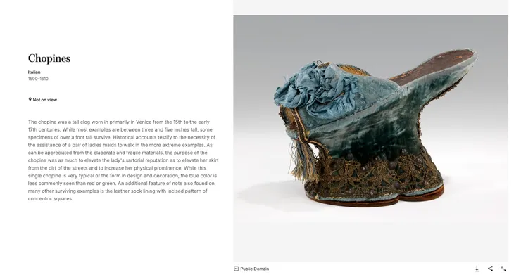 圖 Met Museum:Chopines