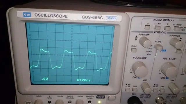 這是轉盤內 TCXO 波形（示波器探棒切換在 x10 位置）