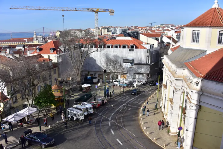 從主教座堂的陽台看到的街景