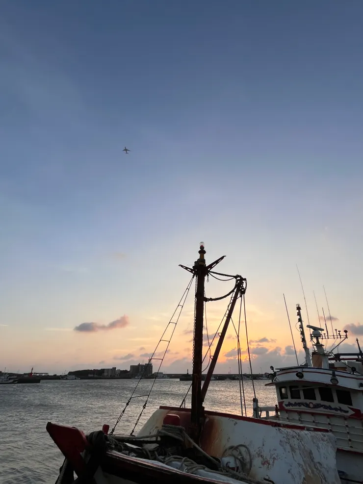 新竹南寮漁港的日落