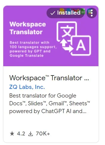 Workspace Translator