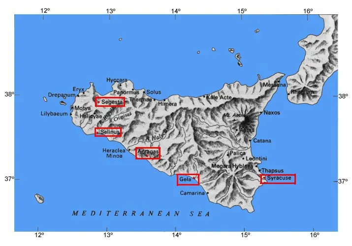 Akragas位置圖