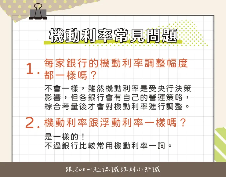 機動利率常見問題